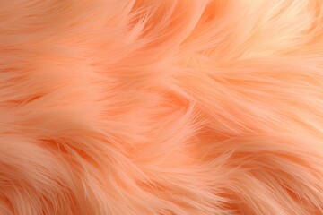 An abstract background of fluffy peach fuzz feathers that are delicate and dreamy in texture. Color of the year 2024 - obrazy, fototapety, plakaty