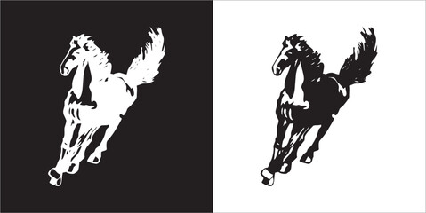 Fototapeta na wymiar Illustration vector graphics of horse icon