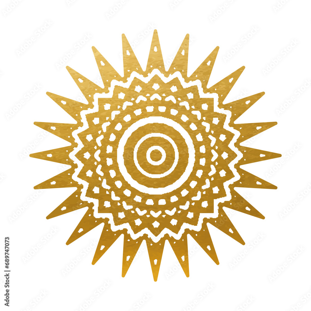 Sticker Gold Star on white background