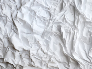 Horizontal image of crumpled white paper. Can be used in
  As a stylish background for websites, suitable for restaurant menu designs, creating a neutral backdrop that highlights the presentation of f