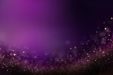 Dazzling Dreamscape: Purple Glitter Background Wallpaper, Embracing Snowy Sparkle, Shiny Dust, and Dots Bokeh Frame - obrazy, fototapety, plakaty