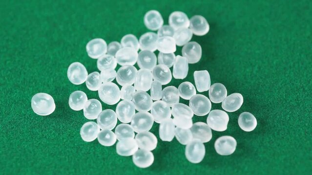 Plastic in granules. Polymer pellets.	
