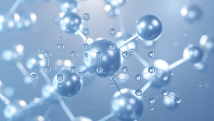 clazuril molecular structure 3d, flat model, coccidiostat, structural chemical formula view from a microscope