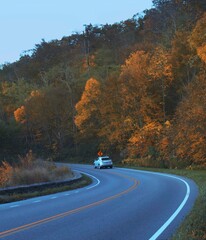 Autumn color abounds along the Blue Ridge Parkway in Virginia on this scenic drive