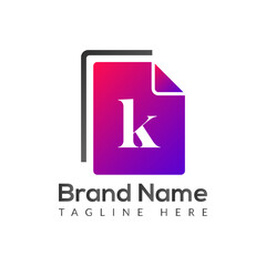 Abstract K letter modern initial lettermarks logo design	