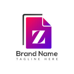 Abstract Z letter modern initial lettermarks logo design	