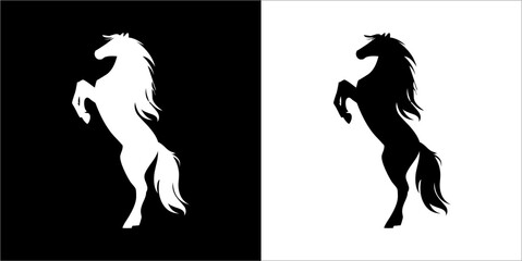Illustration vector graphics of horse icon - obrazy, fototapety, plakaty
