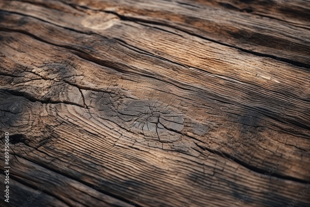 Poster A detailed view of a piece of wood placed on a table. This versatile image can be used in various contexts