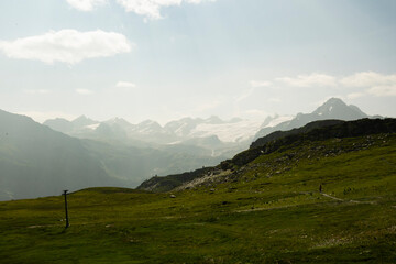 Summer Splendor: Peaks, Ice, Rocks, and Lakes. Alps. Aosta Valley. Italy.