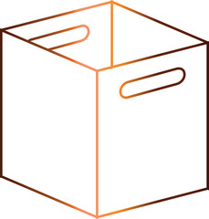Box packaging drawing gradient product design and presentation.