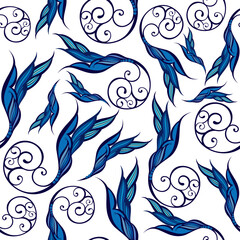 Floral design element. Seamless pattern. Beautiful for any plain and chic elegance designs. Vector 