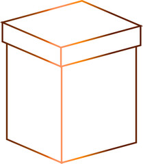 Box packaging drawing gradient product design and presentation.