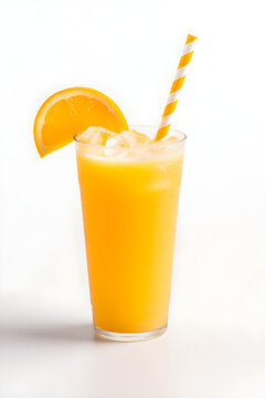 Glass of orange juice. Generative AI