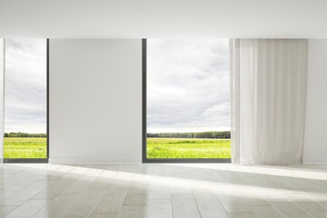 Obraz premium Modern interior design. 3D illustration