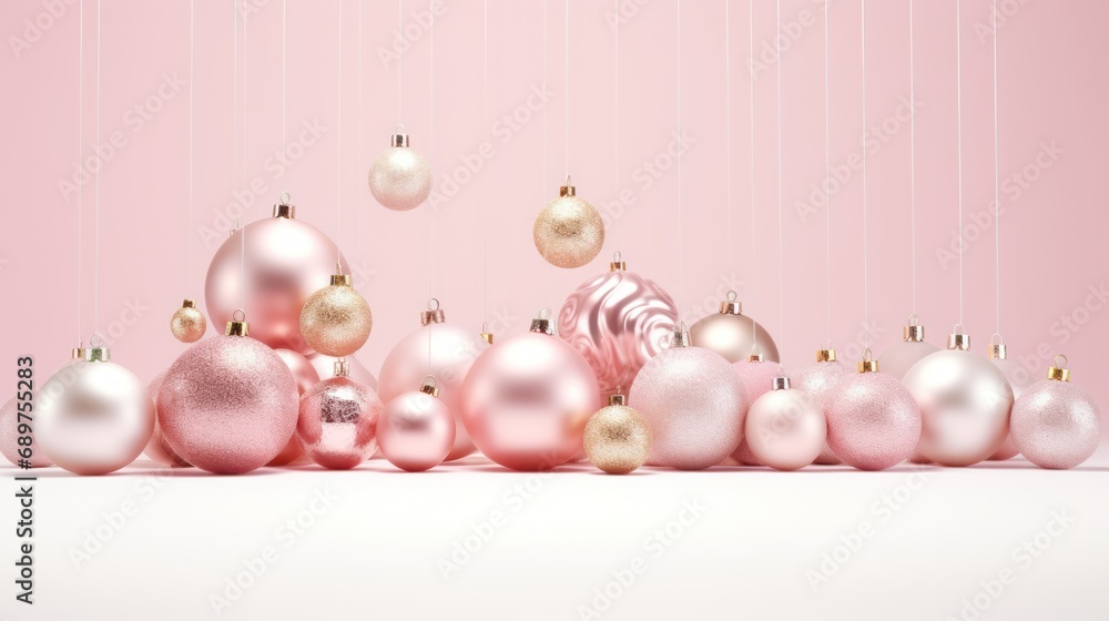 Poster christmas decorations on bokeh background. new year concept. copy space. with a blurred background