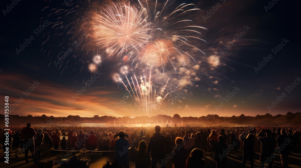 Aufkleber fireworks to celebrate the new year or various festivals that many people look forward to watching.