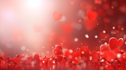 valentine's day heart background Red hearts and pink hearts valentine greeting card design
