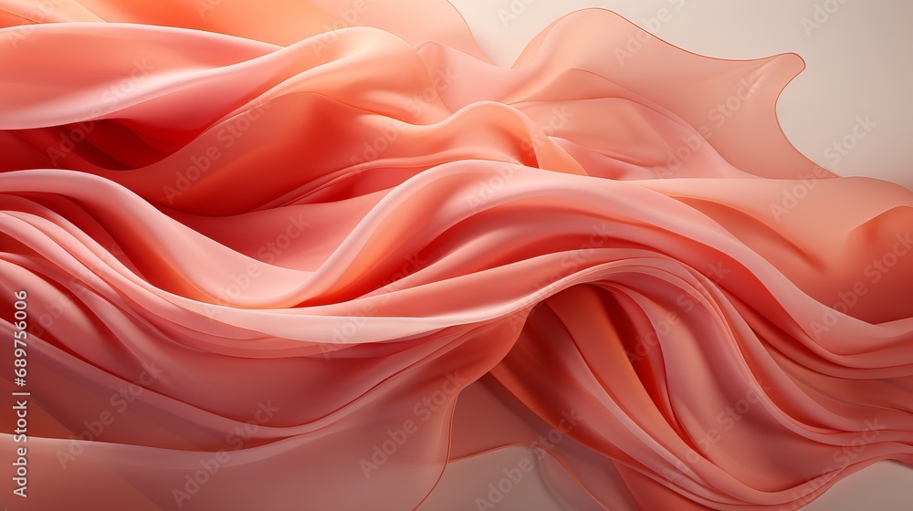 Poster fur background in peach fuzz shade, fluffy splash banner with space for text. concept: delicate colo
