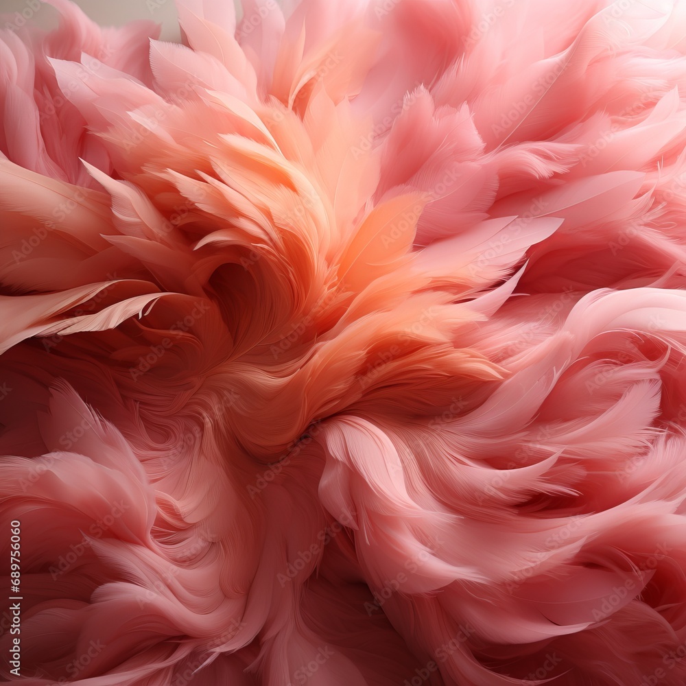 Aufkleber abstract background of wavy lines in peach fuzz shade, banner with space for text. concept: delicate