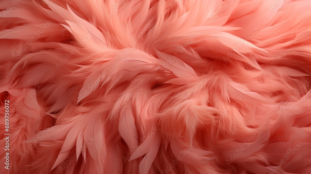 Poster fur background in peach fuzz shade, fluffy splash banner with space for text. concept: delicate colo