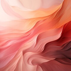 Obraz premium abstract background of wavy lines in Peach Fuzz shade, banner with space for text. Concept: Delicate color of the year for design and cover.