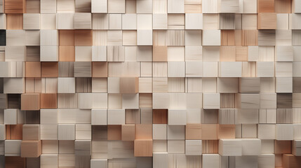 Monochromer Hintergrund aus geometrischen Formen, Holz Birke