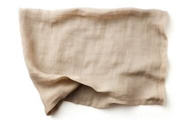 a single Unbleached muslin isolated on white background - obrazy, fototapety, plakaty