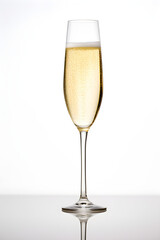 Glass of champagne. Generative AI