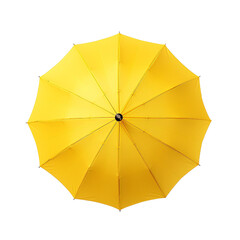 Yellow umbrella isolated on transparent background, generative AI. - obrazy, fototapety, plakaty