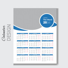 Calendar 2024 Template Design ,Calendar 2024 with simple and modern design.
