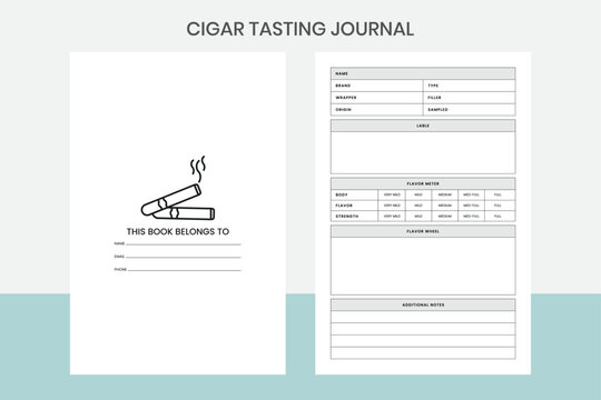 Cigar Tasting Journal Free Template