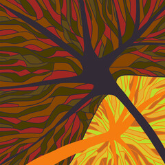 Pattern with leaves background