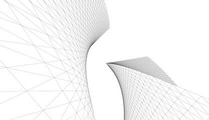 Architectural drawing. Futuristic background