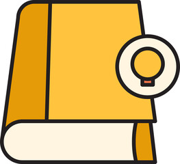 Book and Light Bulb Icon
