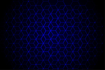 abstract hexagon pattern on blue and black gradient background