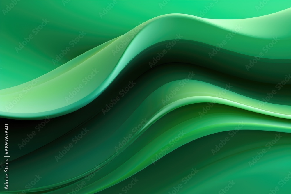 Poster A vibrant green abstract background featuring wavy lines. Suitable for various design projects