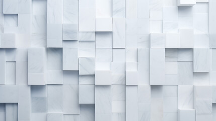 Monochromer Hintergrund aus geometrischen Formen, weißer Marmor - obrazy, fototapety, plakaty
