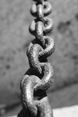 Chain Detail. Castello di Brescia. Italy.