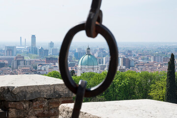 View over the City, Chain Detail. Brescia. Italy.