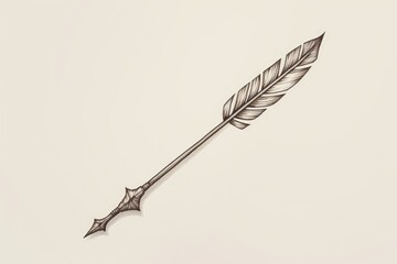 A straightforward drawing of an arrow on a plain white background. Suitable for various design purposes