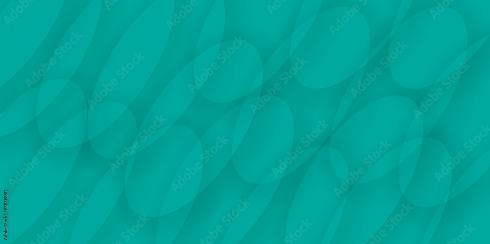 Poster light geometric abstract background with green gradient smooth circles. simple modern design use for