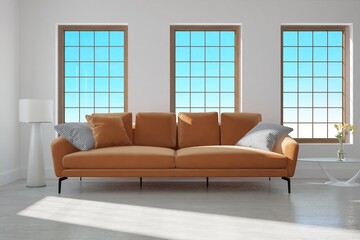 Modern interior design. 3D illustration