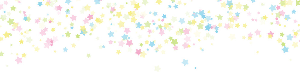 Colorful isolated vector star confetti banner, celebration background