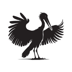 Bird Silhouette: Striking Avian Poses in Simplified Shadows, Perfect for Artistic and Decorative Projects Black Vector Birds Silhouette
