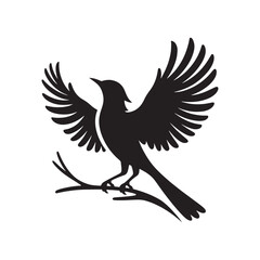 Bird Silhouette: Beautiful and Minimalist Avian Shadows, Ideal for Graphic Design and Artistic Creations Black Vector Birds Silhouette
