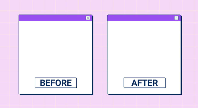 Before and After template. Comparison background for graphic design.
