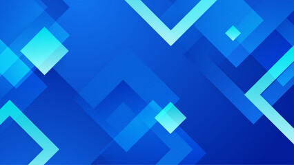 Fototapeta na wymiar Blue vector abstract background with simple geometric shapes. Abstract geometric dynamic shapes composition on the blue background