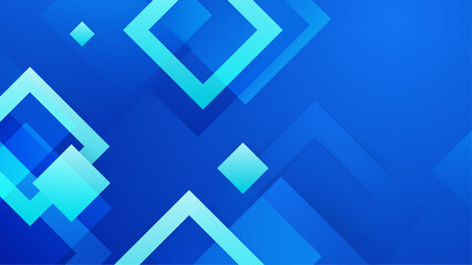 Blue vector minimalist simple abstract geometric background. Abstract geometric dynamic shapes composition on the blue background