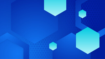 Obraz premium Blue vector abstract background with simple geometric shapes. Abstract geometric dynamic shapes composition on the blue background