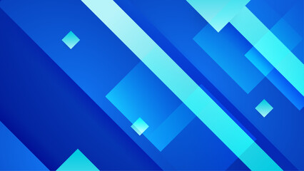 Blue background abstract art vector with shapes. Abstract geometric dynamic shapes composition on the blue background